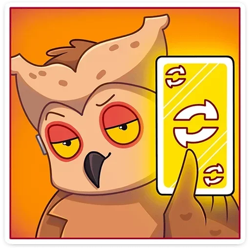 🔃 Стикер «Совушка без надписей» для Telegram