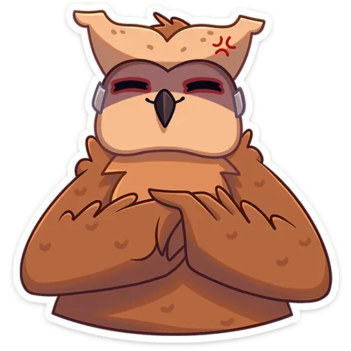 ☺️ Стикер «Совушка без надписей» для Telegram