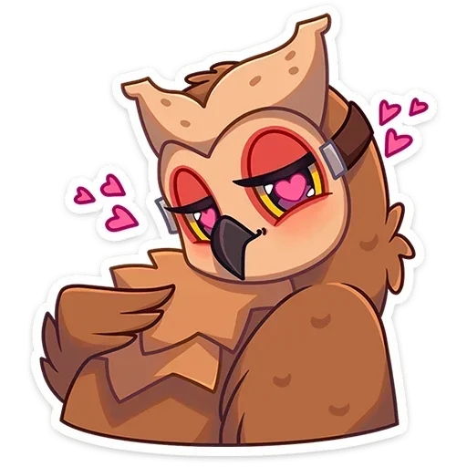 😍 Стикер «Совушка без надписей» для Telegram