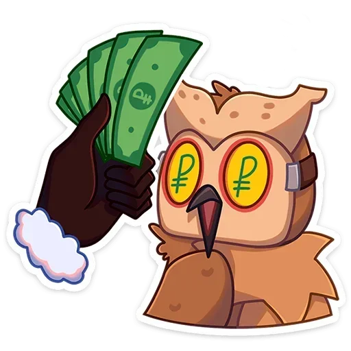 🤑 Стикер «Совушка без надписей» для Telegram