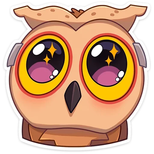🤩 Стикер «Совушка без надписей» для Telegram