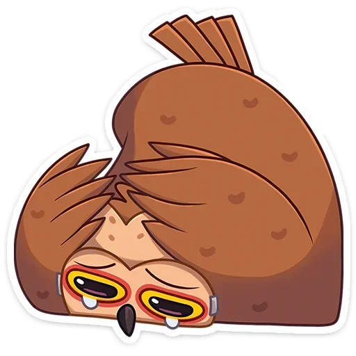 😢 Стикер «Совушка без надписей» для Telegram