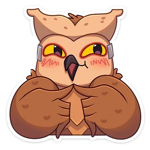 ☺️ Стикер «Совушка без надписей» для Telegram