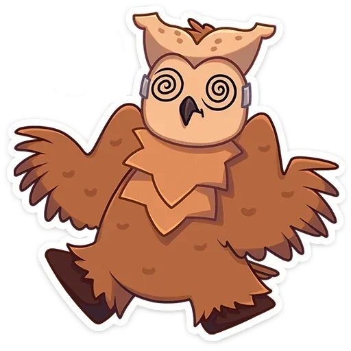 😵‍💫 Стикер «Совушка без надписей» для Telegram