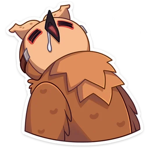 😴 Стикер «Совушка без надписей» для Telegram