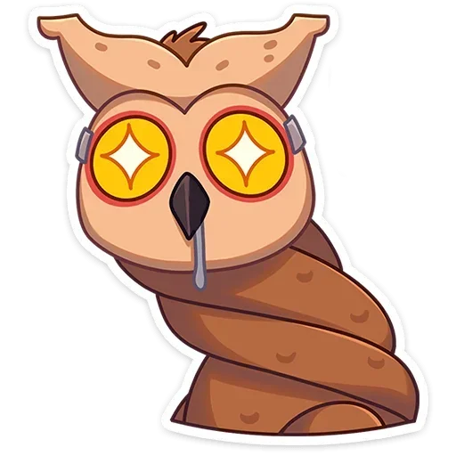 🤩 Стикер «Совушка без надписей» для Telegram