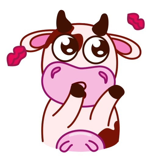 💋 Стикер «Коровка» для Telegram
