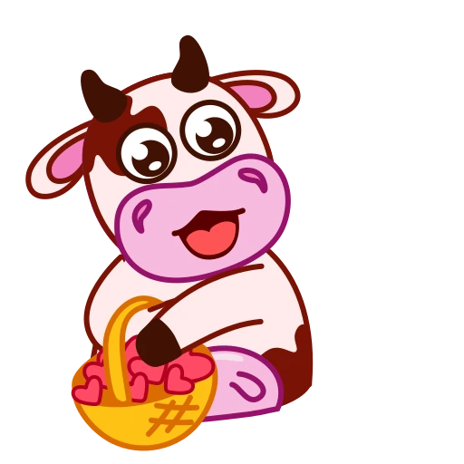 💕 Стикер «Коровка» для Telegram