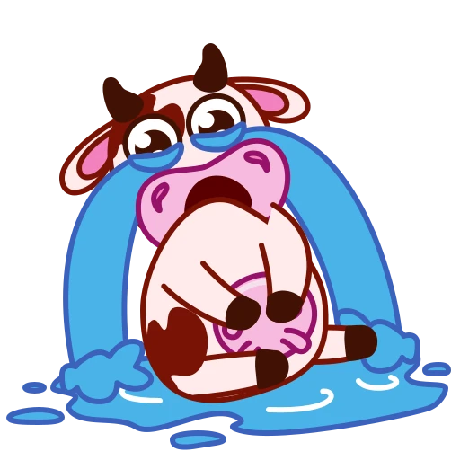 😭 Стикер «Коровка» для Telegram