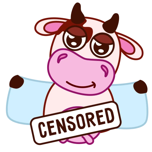 🔞 Стикер «Коровка» для Telegram