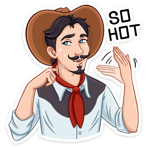 🥵 Стикер «Ковбой Клинт» для Telegram