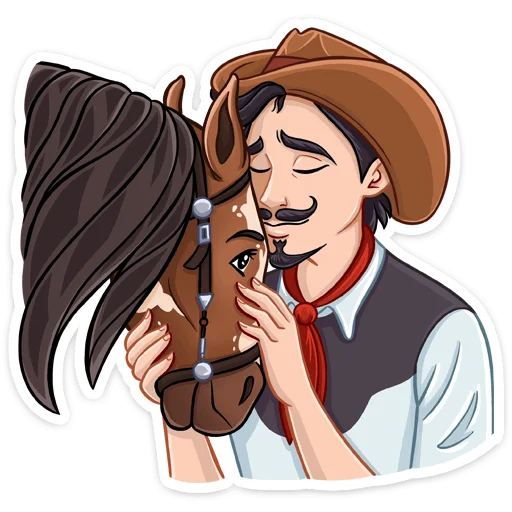 🐎 Стикер «Ковбой Клинт» для Telegram