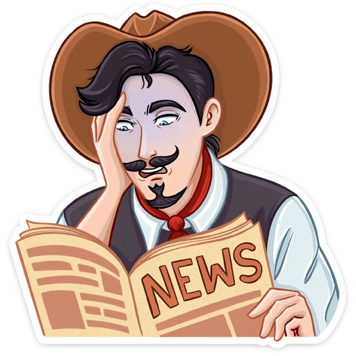 📰 Стикер «Ковбой Клинт» для Telegram