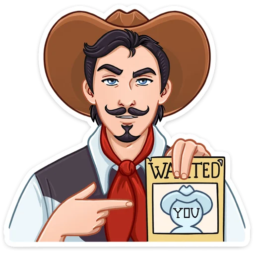 Стикерпак Ковбой Клинт для Telegram