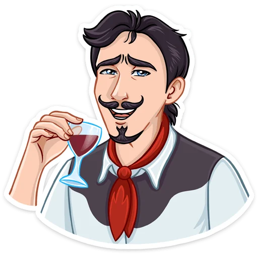 🍷 Стикер «Ковбой Клинт» для Telegram