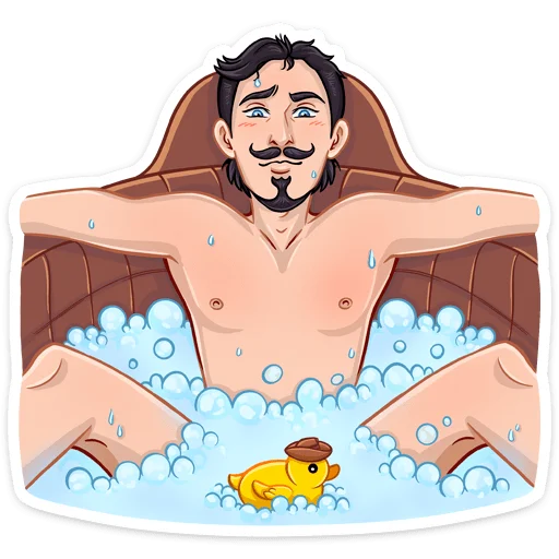 🛀 Стикер «Ковбой Клинт» для Telegram