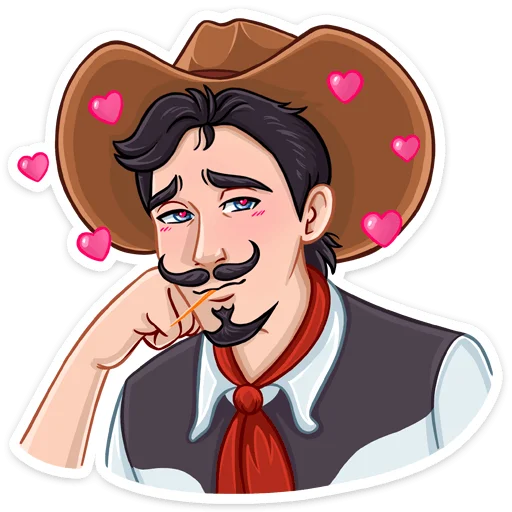 🥰 Стикер «Ковбой Клинт» для Telegram