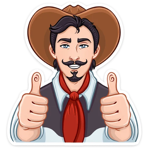 👍 Стикер «Ковбой Клинт» для Telegram
