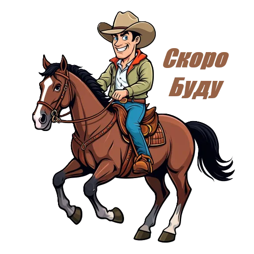 🐎 Стикер «Cowboys» для Telegram