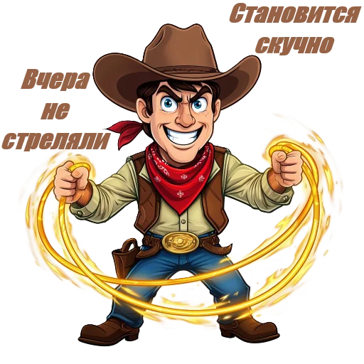 🤪 Стикер «Cowboys» для Telegram
