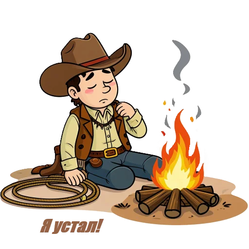 😮‍💨 Стикер «Cowboys» для Telegram
