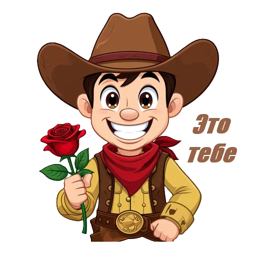 😻 Стикер «Cowboys» для Telegram