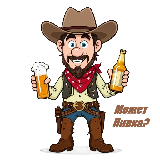 🍻 Стикер «Cowboys» для Telegram