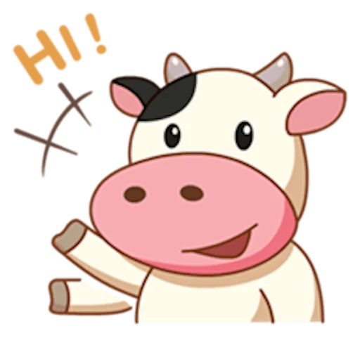 Стикерпак Momo Cow для Telegram