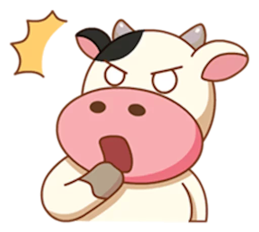 😯 Стикер «Momo Cow» для Telegram
