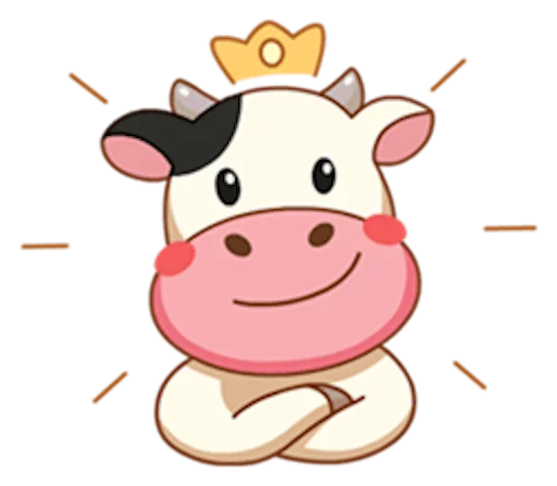 👑 Стикер «Momo Cow» для Telegram