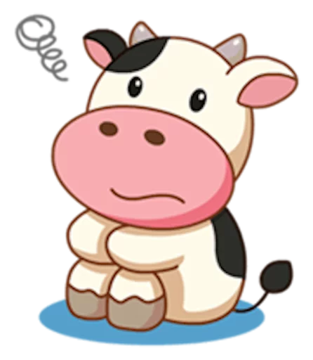 😕 Стикер «Momo Cow» для Telegram