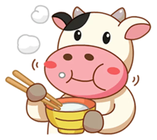 🍜 Стикер «Momo Cow» для Telegram