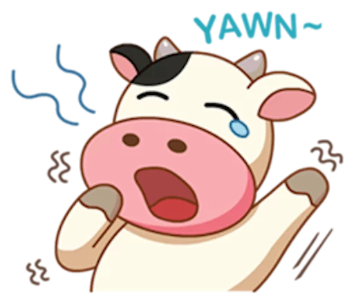 💤 Стикер «Momo Cow» для Telegram