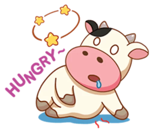 🍴 Стикер «Momo Cow» для Telegram