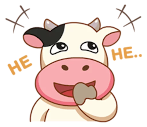 😋 Стикер «Momo Cow» для Telegram