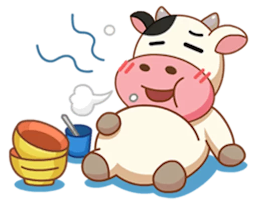🍜 Стикер «Momo Cow» для Telegram