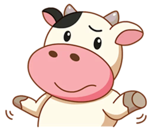 😕 Стикер «Momo Cow» для Telegram