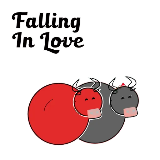 ❤️ Стикер «Cows in Love» для Telegram