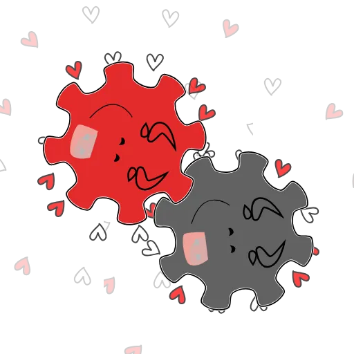 🥰 Стикер «Cows in Love» для Telegram
