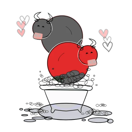 🥰 Стикер «Cows in Love» для Telegram