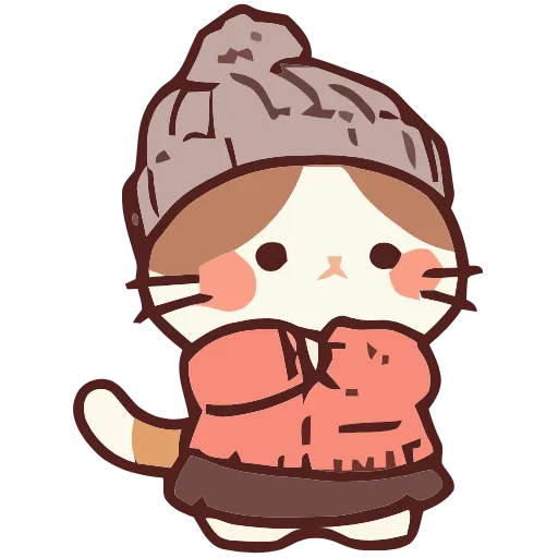 Стикер 17 Cozy Cats #cute