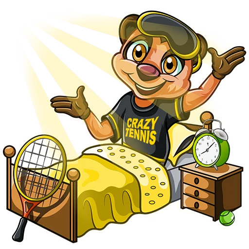 ✌ Стикер «Безумный Теннис» для Telegram