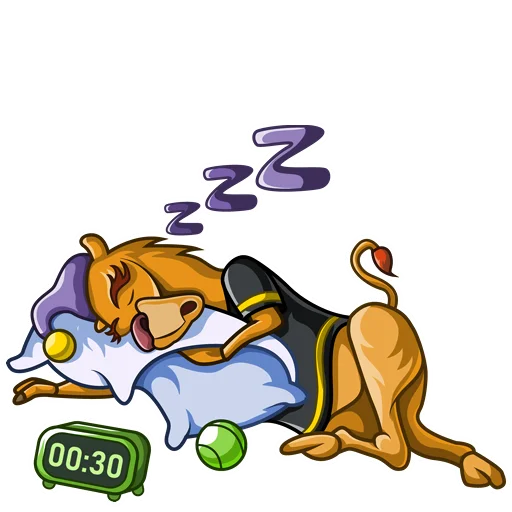 😴 Стикер «Безумный Теннис» для Telegram