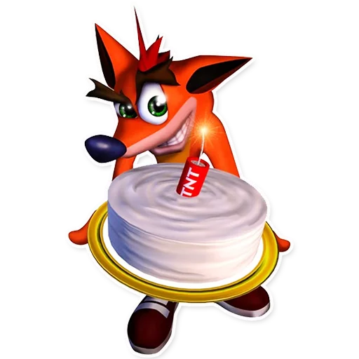 🎂 Стикер «Crash Bandicoot» для Telegram