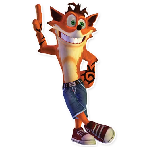 😄 Стикер «Crash Bandicoot» для Telegram
