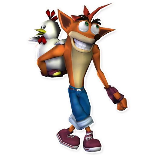 🐔 Стикер «Crash Bandicoot» для Telegram