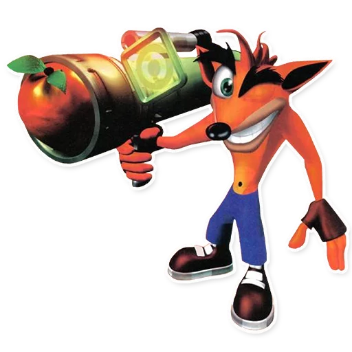 🔫 Стикер «Crash Bandicoot» для Telegram