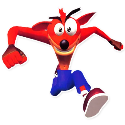 🏃 Стикер «Crash Bandicoot» для Telegram