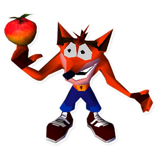 🍅 Стикер «Crash Bandicoot» для Telegram