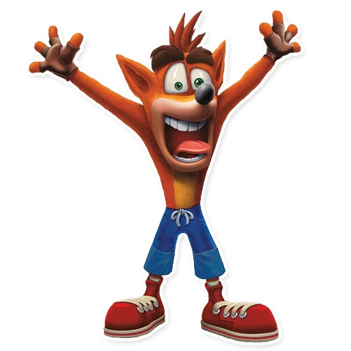 😛 Стикер «Crash Bandicoot» для Telegram